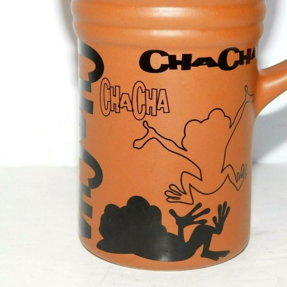 Rainforest Cafe Terracotta Brown Cha Cha Tree Frog Tall Travel Mug with Lid - Picture 2 of 10